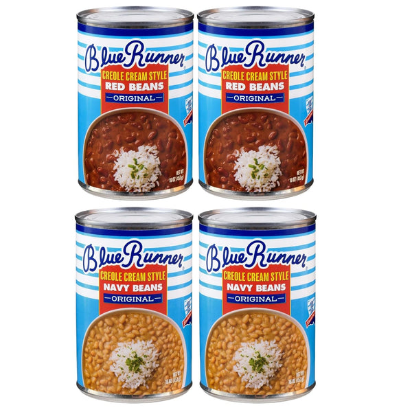 Blue Runner Creole Cream Style Red Beans and Nevy Beans Sampler, 16