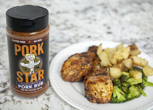 BBQ Pit Stop Pork Star Rub, Exceptional Pulled Pork, 12.6 Ounce