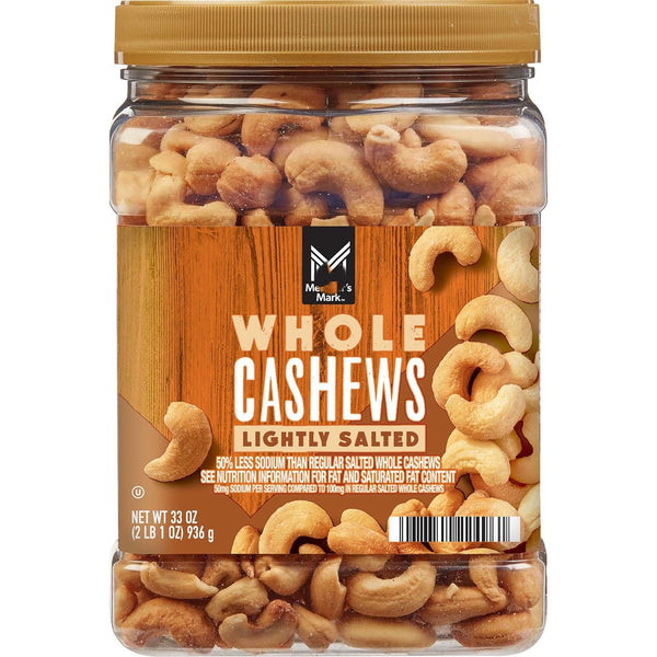 Generic Whole Cashews Lightly Salted 33 oz Member Mark Premium Nut Snack
