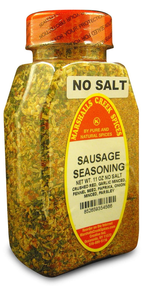 New Size Marshalls Creek Spices Sausage No Salt Seasoning, 11 Ounce