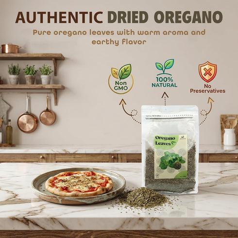 12 Oz (340g) Miss Spring Dried Oregano Leaves - Non-GMO, No Additives - Finely Cut Oregano Dried Leaves Seasoning