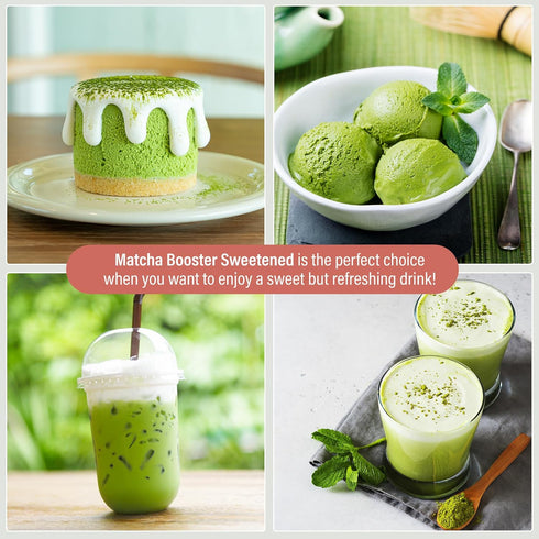 240g 3 Pack 27142 3pk MAEDA-EN Matcha Booster Sweetened Green Tea Powder Japanese Origin Resealable Pouch for Latte