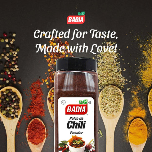 16 oz Badia Chili Powder Bold and Smoky Blend with Mild Heat Ideal for Tacos, Chili, Soups & Rubs