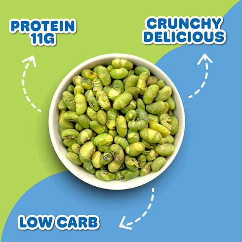 (10 Pack Crunchy roasted Edamame Beans snack sea salt) high Protein snack dry roasted edamame. Healthy keto snacks