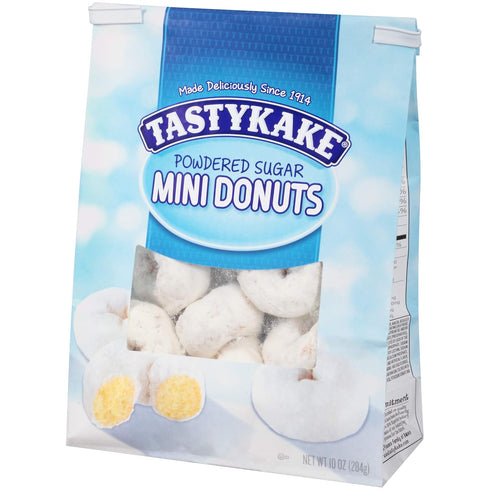 Tasty Baking Company 10 oz. Tastykake Powdered Sugar Mini Donuts,THREE Bags