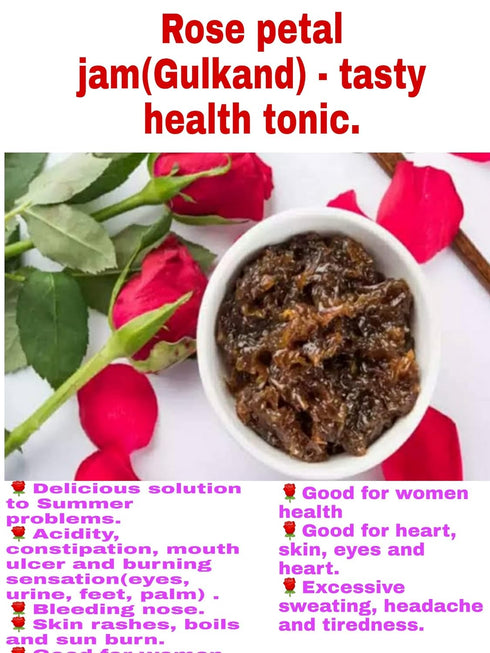 GHOTARAM Kand-150gm Chaitri Roses Gulkand, Rose Petal Jam, Organics Himalayan Gulkand, Tasty And Healthy, Sun Dried