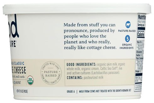 Good Culture 16 oz Organic Classic Cottage Cheese