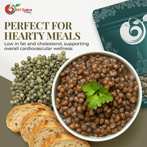 5 NY SPICE SHOP French Lentils Pounds French Green Lentils Dry Lentil Beans - Protein & Fiber Rich - Great for Stews