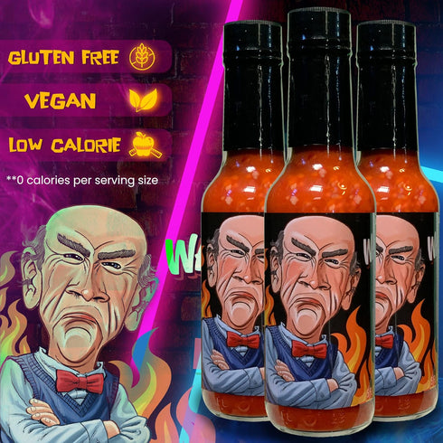 5 oz) Jeff Dunham - Walter's Garlic & Habanero Hot Sauce | Bold and Spicy Sauce Infused with the Perfect Amount