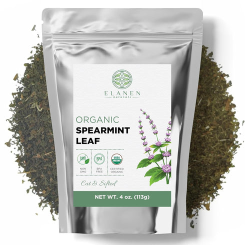 Organic Spearmint Leaves 4 oz. (113g), USDA Certified Organic Spearmint Tea Dried
