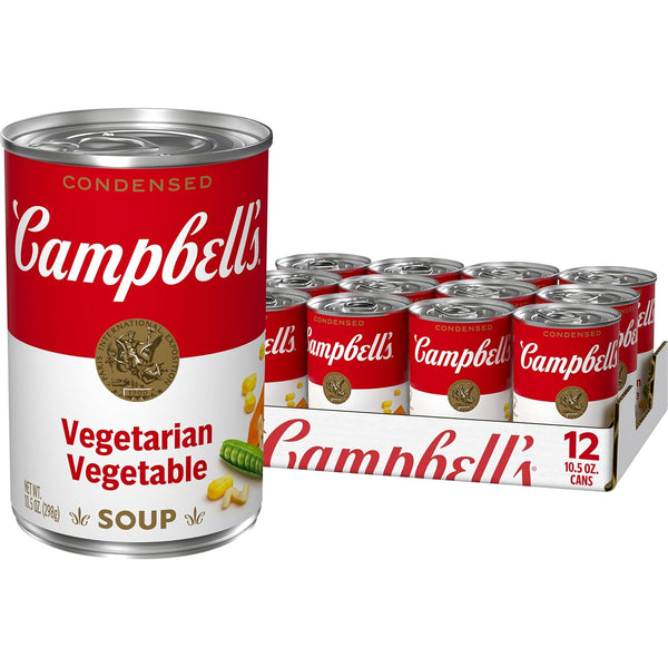 Campbell's Condensed Vegetarian Vegetable Soup, 10.5 oz Can (12 Pack)