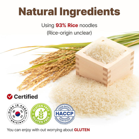 93% (28.2oz 800g, SEMPIO Rice Noodles Rice-Based, Gluten-Free, Pasta Alternative, Perfect for Clean Eating, Korean