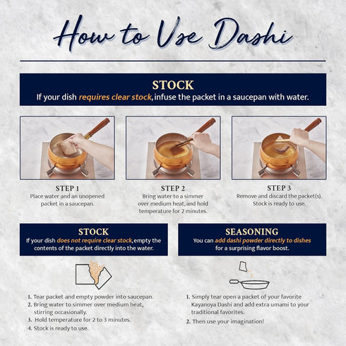(8g Packets 12) Kayanoya Dashi, Original Dashi Stock Powder, Dashi Powder with Superb Flavor from Skipjack Tuna Flakes