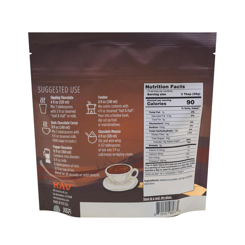 Cozy (10oz) KAV DECADENT Luxurious Beverage Mix - Rich Sipping Chocolate - Indulgent Hot Cocoa for Moments, Culinary
