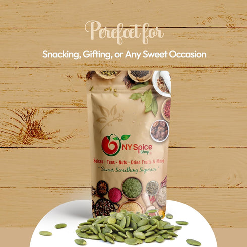 5 Lbs. NY SPICE SHOP Raw Shelled Pumpkin Seeds (Pound) Raw Shelled Pepitas (Pumpkin) - Whole Raw Pumpkin Seeds Ready
