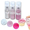 Edible luster dust Spray, Pink, Baby Pink and Pearl white ,Metallic Dust