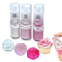 Edible luster dust Spray, Pink, Baby Pink and Pearl white ,Metallic Dust
