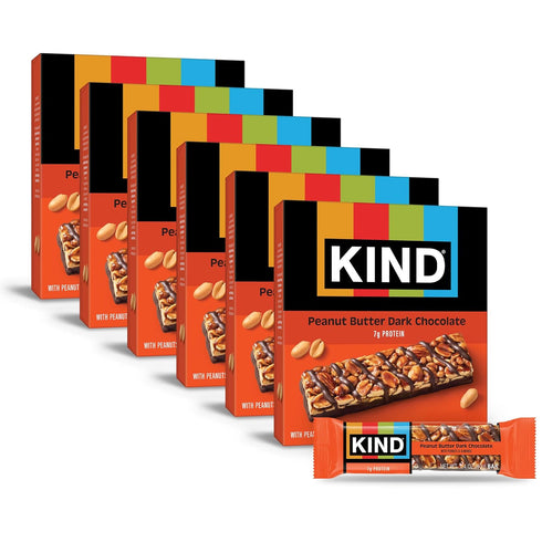KIND Nut Bars, Peanut Butter Dark Chocolate, Healthy Snacks, Gluten Free, 8g