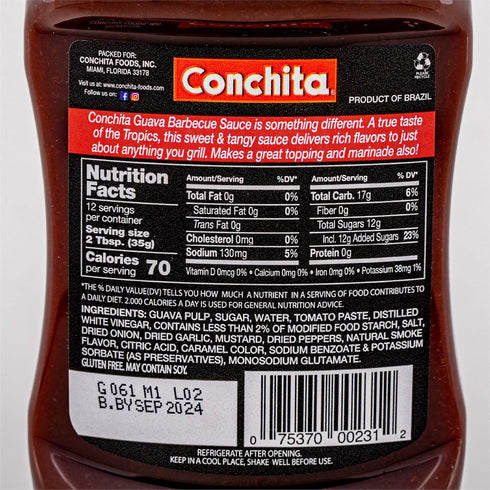 Conchita Guava BBQ Sauce, 14 oz - Perfect for Grilling, Marinating, and Dipping - Taste of the Tropics