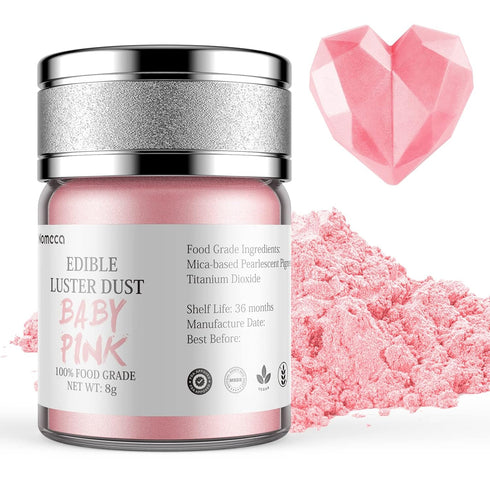 Nomeca Edible Luster Dust, 8 Grams Food Grade Shimmer Gold Cake Dust for Cake Decorating, Baking, Fondant, Chocolate