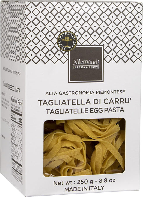 Allemandi Pasta Tagliatella Di Carru Egg Pasta - Made with Italian Durum Wheat