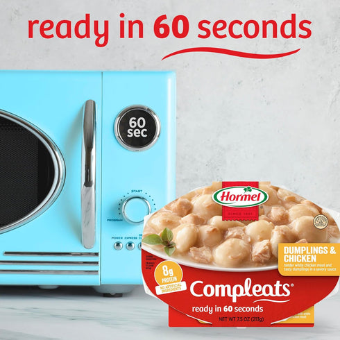 7.5 (Pack 7) HORMEL COMPLEATS Dumplings & Chicken, Ounce