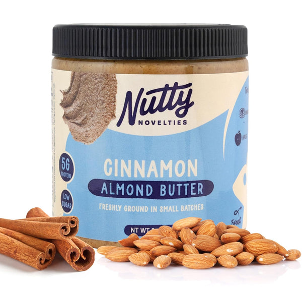 Nutty Novelties Cinnamon Almond Butter - High Protein, Sweet Almond Butter -