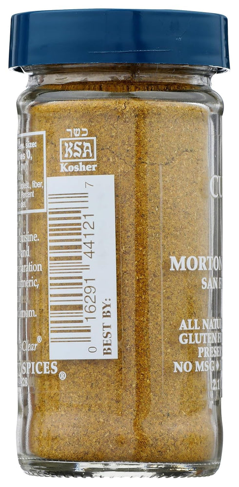 Bassett 2.3 oz Morton & Curry Powder, Non-GMO, Salt-Free, Bold and Flavorful Blend for Curries, Stews & Indian Dishes