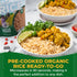 8 Oz (Pack 6) Lotus Foods Organic Brown Jasmine Rice Heat & Eat Pouch - Jasmine Rice, Gluten Free Brown Rice, Organic