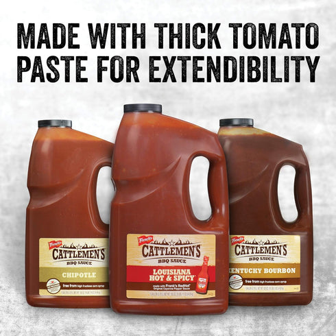 1 Cattlemen's Kentucky Bourbon BBQ Sauce, gal - One Gallon Jug of Kentucky Bourbon Barbecue Sauce to Flavor Ribs