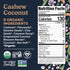(6G 3s, 1oz, 12-Pack Tosi Nut Bars, Cashew Coconut, Healthy Snacks for Adults & Kids, Plant Based Crunchy Bars