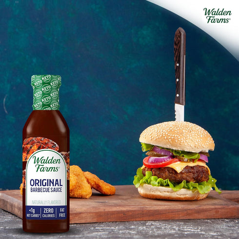 Pack 3-Pack, 12 oz Walden Farms Variety Condiment Ketchup, Original BBQ & Seafood Dipping Sauce Zero Calorie, Sugar