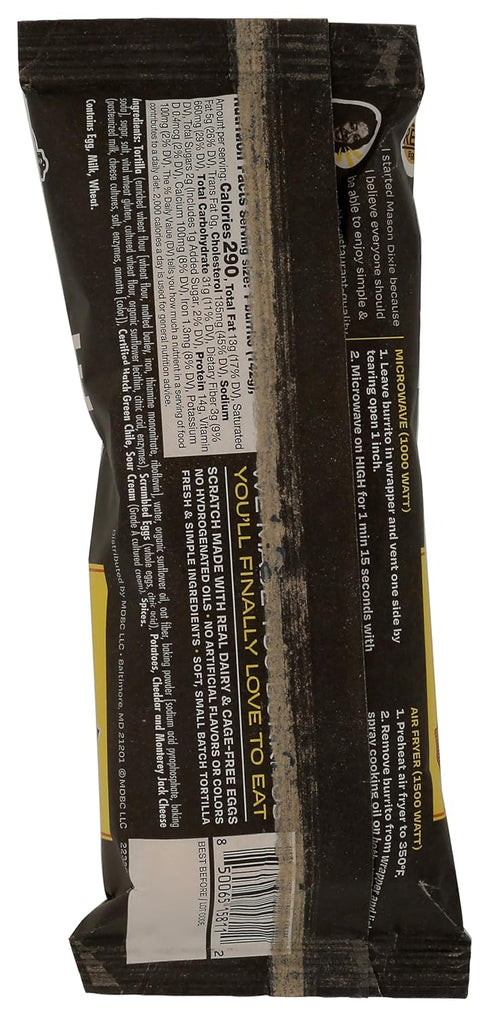 MASON DIXIE BISCUIT CO 5 OZ Egg & Cheese Breakfast Burrito