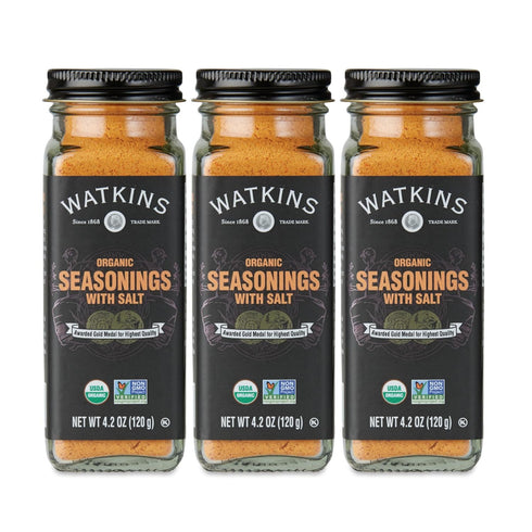 Watkins Organic Seasonings with Salt, 4.2 Ounce, Pack of 3