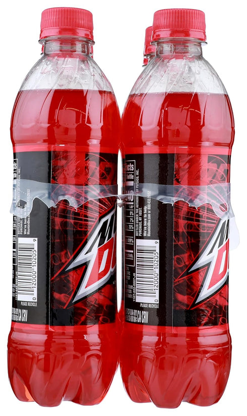 16.9 oz (6 count) Mountain Dew Code Red Soda, bottle