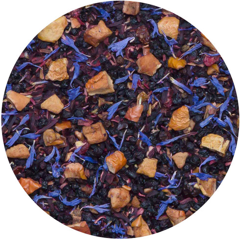 25 1.8 Tiesta Tea Blueberry Wild Child, Loose Leaf, Blueberry Hibiscus Herbal Tea, Premium Non-Caffeinated Fruit Blend