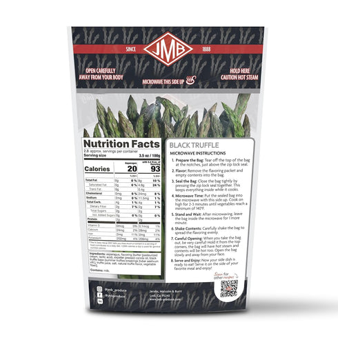 4 Count JMB Produce Side Dish Steamers - Asparagus Lemon Garlic - Asparagus Black Truffle