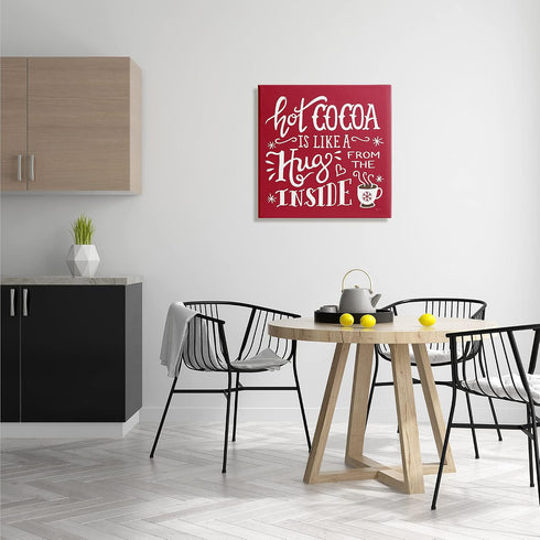 Cozy Hot Cocoa Hugs Wall Art - Winter Beverage Decor