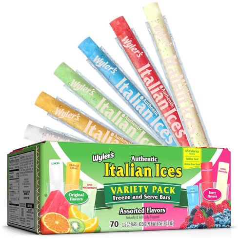 Wyler's Italian Ices, Original And Berries & Cherries Variety Pack, 1.5 Oz