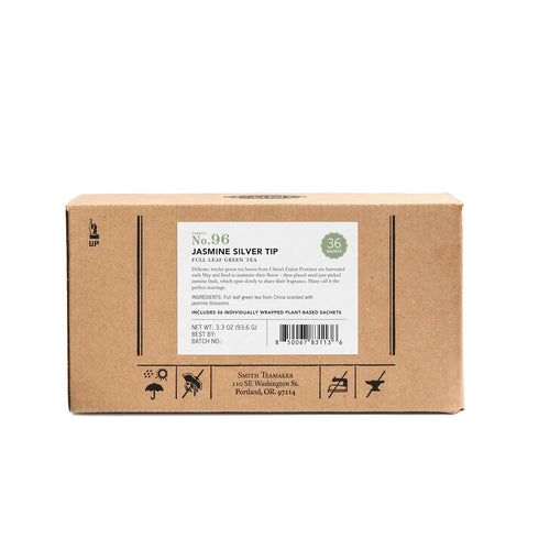 96 36 1.3oz Steven Smith Teamaker Jasmine Silver Tip No. Green Tea with Jasmine Blossoms, Caffeinated, Sugar-Free
