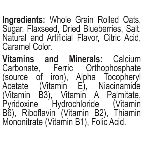 Packets, 15.1 oz (Pack 1) Better Oats Thick & Hearty Instant Oatmeal Blueberry Muffin Flavor with Flax Seeds and Whole