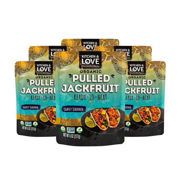 Kitchen & Love Lightly Seasoned Organic Pulled Jackfruit, Plant Based, Meat Alternative,