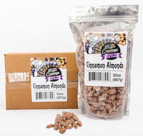 Royal Cravings - Cinnamon Almonds - Sweet & Salty Crunch Snack for