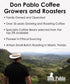 2LB 100% 2lb Don Pablo Gourmet Coffee - Brazil Cerrado - Medium Dark Roast - Whole Bean Coffee - Arabica Beans - Low