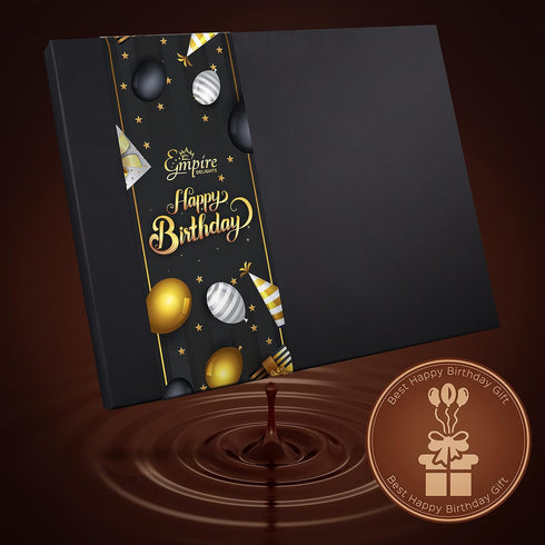 Empire Delights 20 Count Chocolate Cookies Birthday Gift Basket for Men and Women - Gourmet Chocolate Happy Birthday