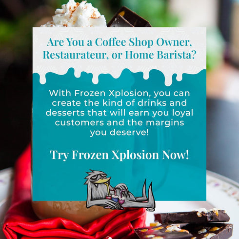 Frozen 3 lb. Xplosion Original Frappe & Smoothie Powder Mix Base, - Make Your Own Frappuccinos, Granitas, Soft Serve