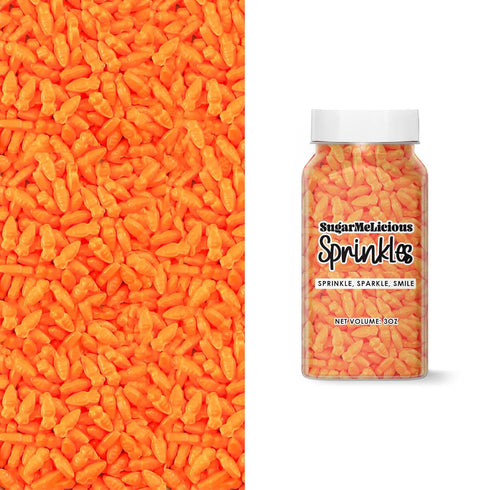SugarMeLicious Carrot Sprinkles, Festive Sprinkle Mix for Baking & Decorating, Perfect for Cakes, Cupcakes, Cookies,