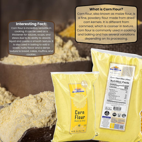 64oz (4lbs) 1.81kg Rani Corn Flour (Makki ka Atta) Bulk ~ All Natural | Vegan | Gluten Friendly | NON-GMO | Indian