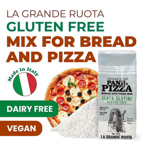 LA GRANDE RUOTA 17.64 oz (Pack 1), Gluten Free Mix For Bread and Pizza of Suitable For Celiac And Gluten-Intolerant