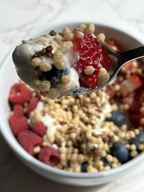 6.35 oz (Pack 1), La Purita Puffed Quinoa Pops Healthy Protein Cereal, Gluten-Free, Sugar-Free, Vegan Superfood